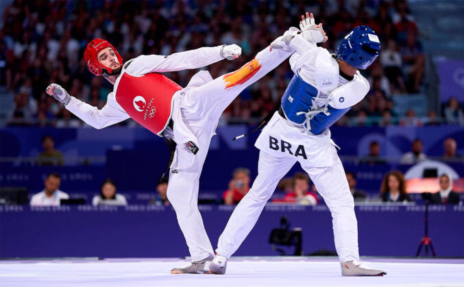 El taekwondista Javi Pérez Polo cae en la lucha por el bronce de los Juegos de París